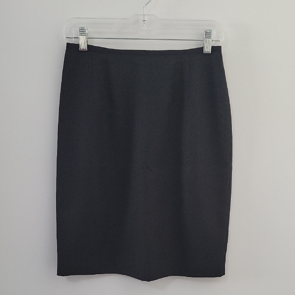 Jacqueline Ferrar Classic Black Pencil Skirt, Size 8